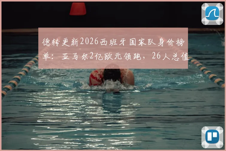 德转更新2026西班牙国家队身价榜单：亚马尔2亿欧元领跑，26人总值超12亿欧详解